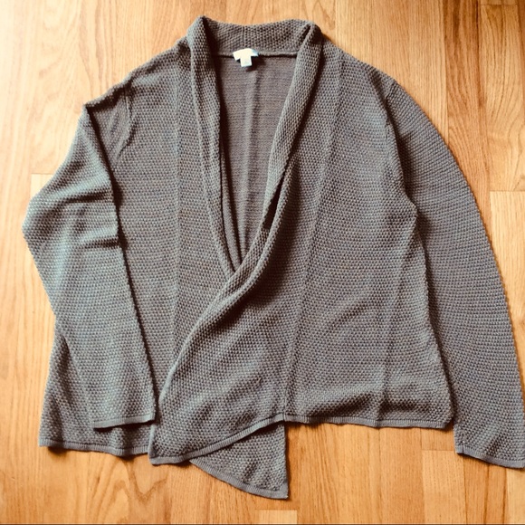 Pure Jill cardigan ⭐️ taupe ⭐️ XL petite linen mix - Picture 2 of 5